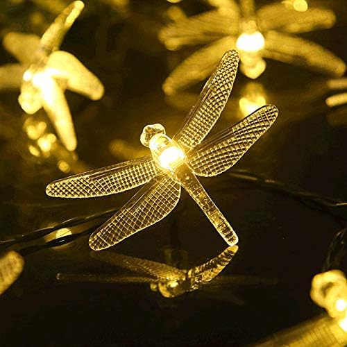 ASFSKY Solar Dragonfly Outdoor Lights 50 LED Dragonfly Светлини Водоустойчив Декоративни осветителни Тела String