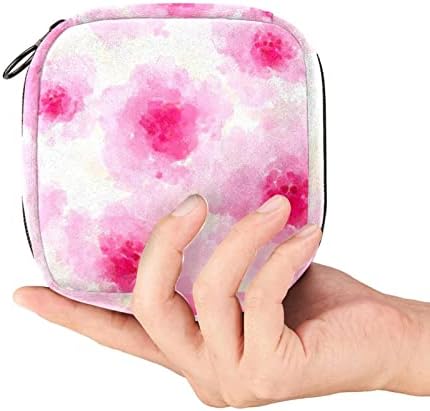 Розова Чанта за грим с цветя модел Цвят на Вода, Косметичка, Преносим Чанта за Тоалетни принадлежности за жени и
