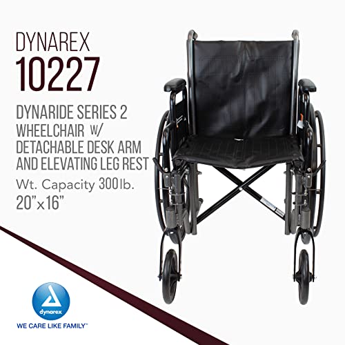 Стол-количка Dynarex DynaRide Series 2, Подвижни подлакътници за маса / Вдигане на поставка за крака, Седалка 20