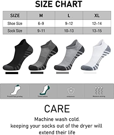 Спортни чорапи за джогинг глезените Airacker, Меки Дишащи Спортни Чорапи с дълбоко деколте за мъже и Жени (6