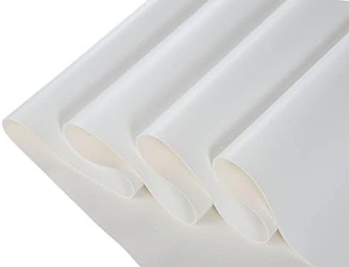 CDY Обикновена Бели Листове от изкуствена кожа 13,8 X 53, Елегантен Ролка от изкуствена кожа, е подходяща за производството на Чанти, Портмонета, Бижута, Обеци, Лъкове (Бя