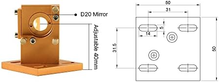Корона Cloudray серия K SetC1 с Огледала и обектив D12 FL25.4 за гравировального станка K4060 Co2 Лазер Engraver