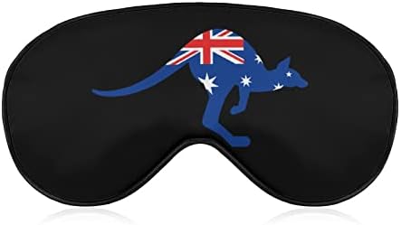 Флаг Австралия Кенгуруто Спящата Маска, със Завързани Очи, С Красиви Сенки За очи Забавен Нощен Калъф за носене с Регулируема