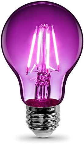 Feit Електрически A19 (A19/TP/LED) Purple led с нишка нажежаема жичка 25 W, A19 2,38 D x 4,44H