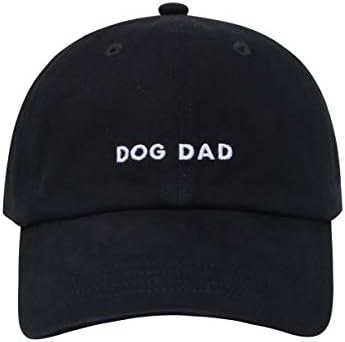 Hatphile 6 Панели Мека Бродерия Куче Татко Шапка Куче Мама Шапка Регулируема бейзболна шапка За Любителите на Кучета Подаръци за Мъже/за Жени