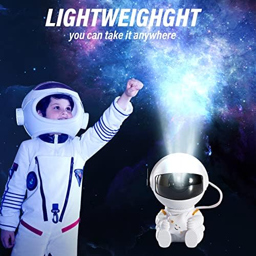 Проектор Space Buddy, Проектор Астронавти Galaxy Light, Въртящи се на 360 ° Проектор Астронавти Light с дистанционно