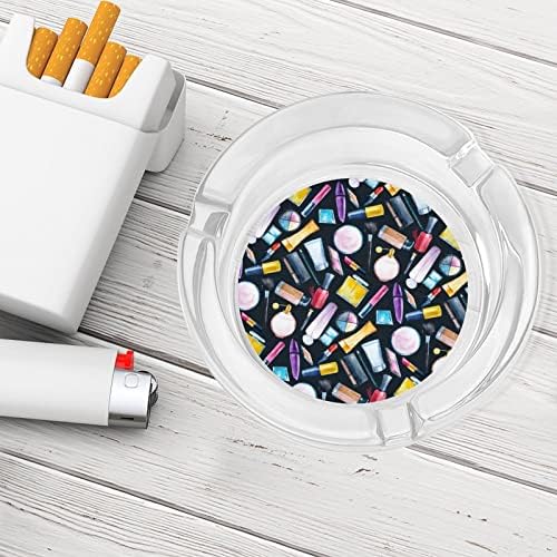 Акварел Козметичен Модел Стъклени Пепелници за Цигари и за Пури, Пепелник Кръгъл Калъф за употреба за Украса на Масата