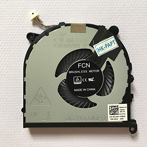 SYW · pcparts Преносим вентилатор за Dell XPS 15 9560 Ляв Страничен Вентилатор за охлаждане на процесора 4-Пинов 4-Жични,
