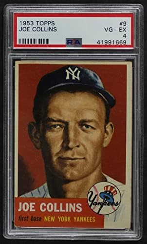 1953 Topps 9 Джо Колинс Ню Йорк Янкис (Бейзболна картичка) PSA PSA 4.00 Янкис