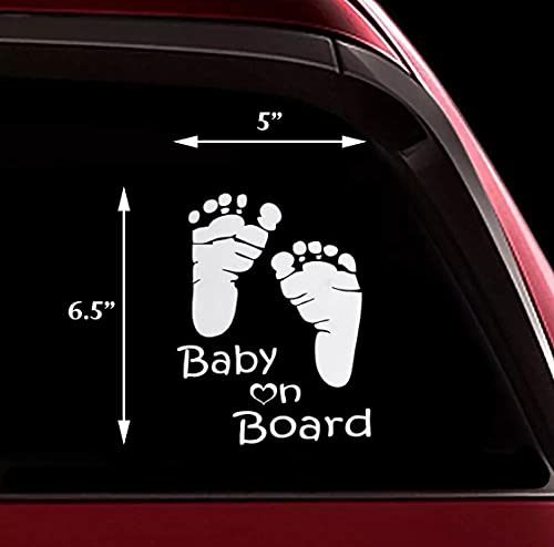 Стикер за автомобил AM Baby Йода, Сладки Бебешки крачета, 6,5 x5
