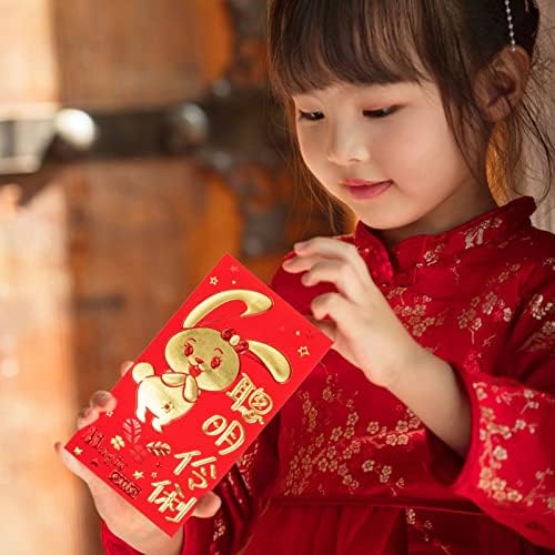BESTOYARD Китайски 2023 Червен Плик: Лунна Нова Година Хонг Бао Година на Заека Червени Джобове Благословляющий Плик