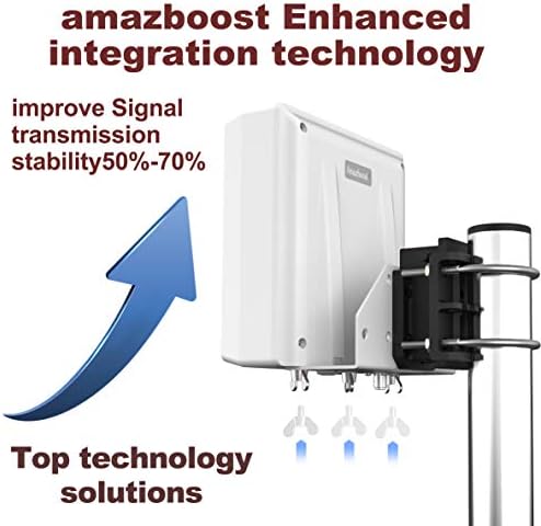 Усилвател на сигнала мобилен телефон Amazboost за домашния офис, сервоусилвател на мобилен телефон на площ от 8000 квадратни