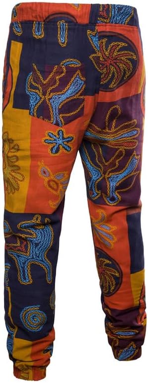 KISSQIQI Мъжки Спортен костюм от 2 теми, Цвете риза, Ризи с дълъг ръкав и Панталони, Всекидневни Хавайски костюм