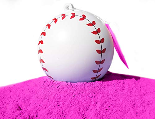 Играта на топка на J &M Gender Reveal за детски душове и партита Reveal - Натурална захар Holi (розова)