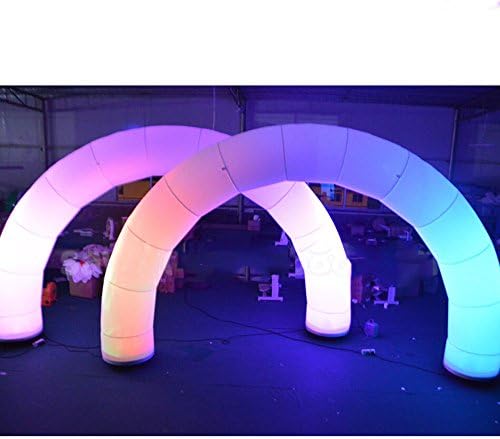 BMGIANT Гигантска надуваема арка с осветление RGB и две прожектори 16,4 и 9,84 за сватби, партита, бала, търговската реклама и всички видове дейности.