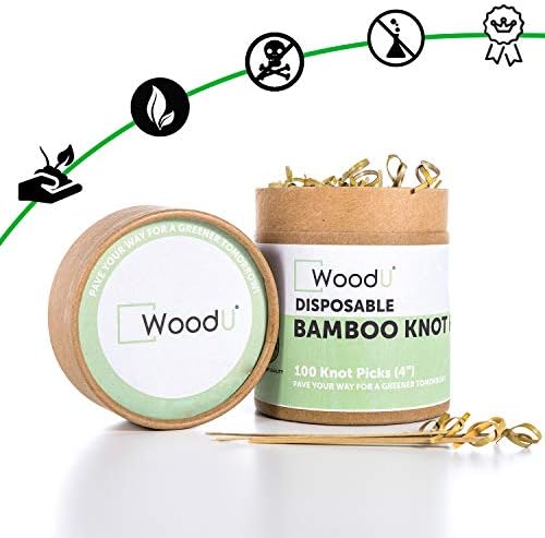 Пръчици за коктейли от естествен бамбук 100шт 4 - Екологично чисти-разградими бамбукови шпажки с поредици, идеални за коктейли,