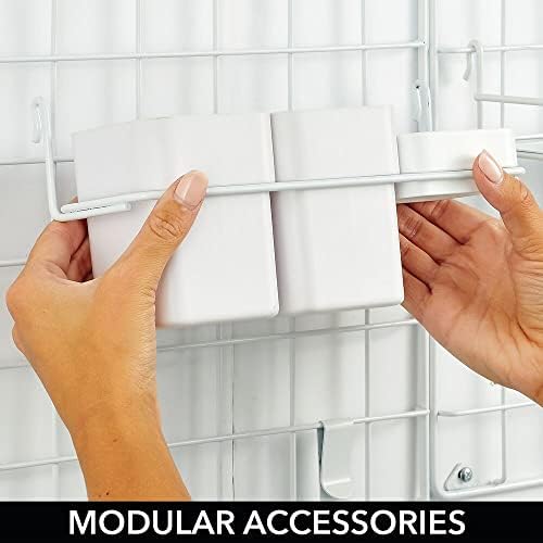 mDesign Модулен Висящ Органайзер за съхранение с декоративна метална решетка - Сортировач поща /Държач за ключове с писма,