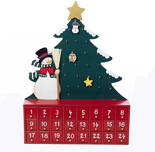 Курт Адлер Дървена Снежен човек с Коледен Календар на Дърво