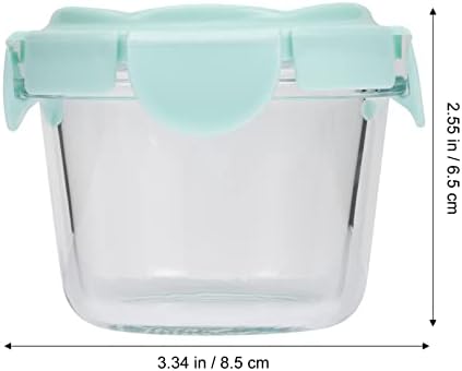 Терариуми Kisangel 2 елемента Буркани за бебешка Храна Стъклени Съдове За Съхранение на храна Във фризер за Многократна