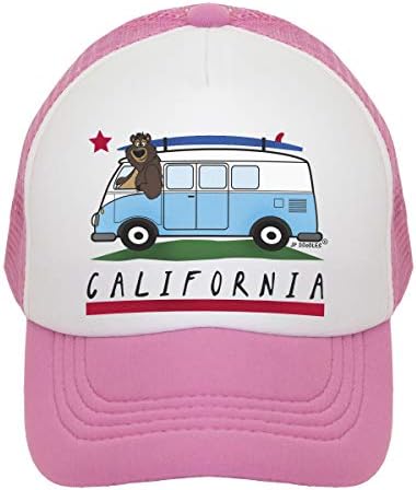 Джей Пи Дудлс Детска шапка на шофьор на камион с флага на Калифорнийския мечка. Бейзболна Окото капачката отзад е подходящ за бебета, деца и младежи