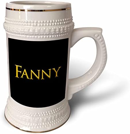 3дРоза Фани популярно детско име за момичета в САЩ. Жълто черните. - Стъклена чаша с 22 грама (stn-364275-1)