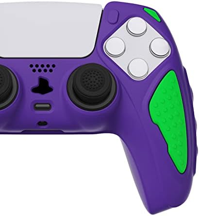 PlayVital Knight Edition Neon Genesis Виолетово-Зелен два цвята Противоскользящий Силиконов калъф за контролера