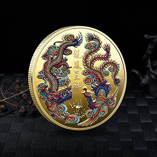 2021 Прекрасно китайското Традиционно Просперитет, Доведе Златни Паметна монета с изображение на Дракон и Феникс