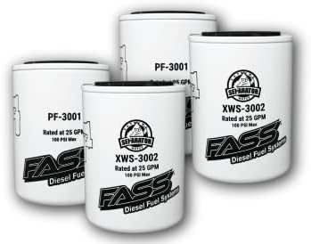 Горивен филтър серия FASS Titanium и водоотделитель Разход от 4 | (2) XWS-3002 | (2) PF-3001