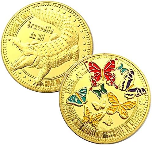 Дънди Крокодила Сувенир Подарък Са Подбрани Позлатена Монета Пеперуда Възпоменателна Монета