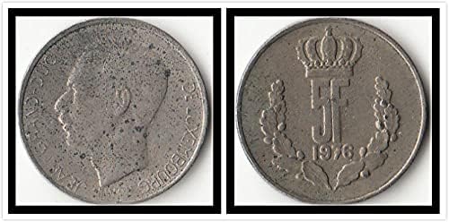 Европейският Европейския Люксембург Година на производство монета от 5 франка Случайни Чуждестранни Монети Възпоменателна