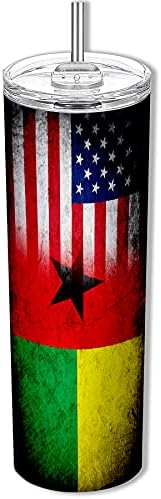 ExpressItBest 20-унционный Тясна чаша с Флага на Гвинея-Бисау - Rustic & USA