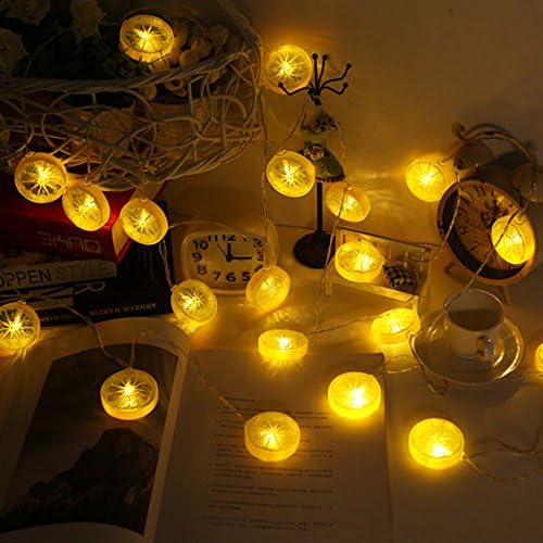 Новост, Лимонов Декор, Страхотно Гирлянди с 20 светодиода, Топли блестящо коледни Светлини работещи на Батерии