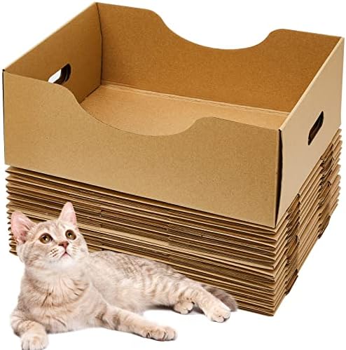 15 Опаковки за Еднократна Кутия за събиране на отпадъци за Котки Кити 15,7x11,8x5,9 Инча, Тави за Еднократна употреба в кошчето за Малки Домашни любимци, Морско Свинче, Зае