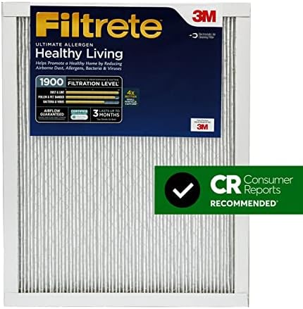 Filtrete 20x25x1, Въздушен филтър за печки ac, MPR 1900, Алерген Healthy Living the Ultimate, 2 опаковки (точните