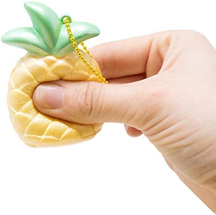 Мека играчка ibloom Cutie с плодове-ананас, бавно поднимающаяся, Ключодържател (комплект от 5 части), Кутии Подарък за Рожден