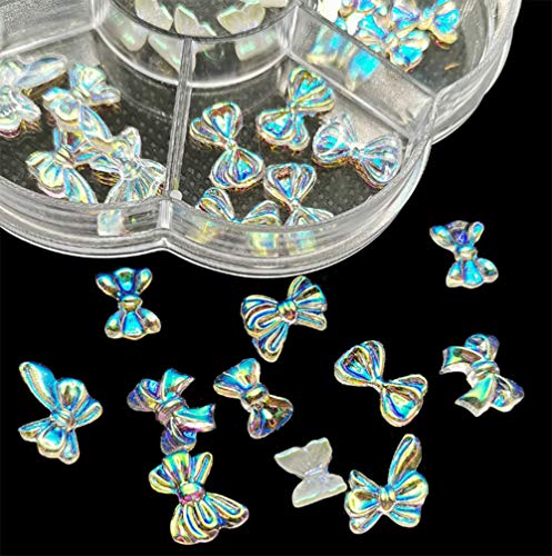 АКОАК 1 Кутия (42 броя) Холографски Акрилни Нокти с Пеперуда, 3D Ноктите с Пеперуда, Чар за нокти в стил