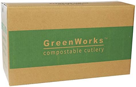 GreenWorks 7 Комплекти тежки компостируемых прибори за хранене, 800 парчета = 200 групи (вилица, лъжица, нож, салфетка