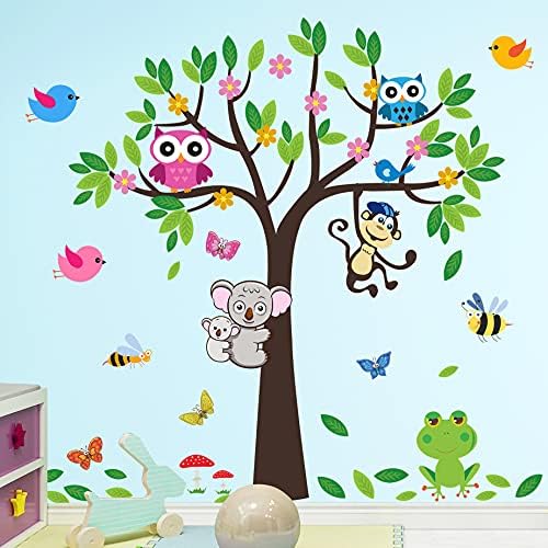 Направи си САМ Животни Стикери За стена с изображение на Дървета, Сови, Стикери за Стена, Cartoony Гора, Стикер за стена с