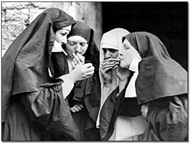 Черно-Бяло Стенно Изкуство, Плакат с Пушенето на Свещеници, Католическата Монтиране на Изкуството, Платно, Маслени
