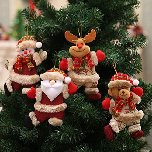 STOBOK Сладки Коледни Танци Снежен човек Кукла за Окачване Коледна Елха Прозорец Камина Висящи Бижута Вечерни Сувенири Аксесоари