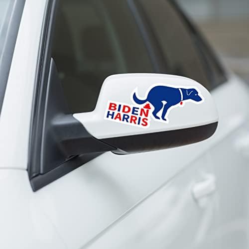 5 Опаковки Куче Какает На Байдън Харис Стикер Автомобили Стикер от 6.9 x 3 - Сменяем Знак Забавен Подарък за Броня на Автомобила Прозореца на Камиона Скейтбордове Лапт
