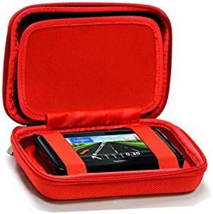 Твърд калъф Navitech Red за носене GPS Съвместима с широкоэкранным GPS система Garmin NUVI мощност 265 W