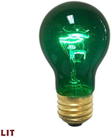 Royal Designs, Inc LB-5014-10 LB-5014-10 Royal Designs Прозрачно Стъкло, Зелени лампи с нажежаема жичка, с мощност 15