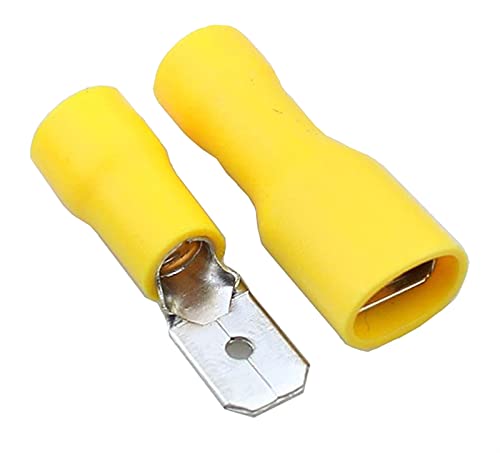 NUNOMO 5.5-250 MDD5.5-250 Жълт Мъжки Женски Конектор за свързване на електрически кабели Обжимные Клеммные съединители (Цвят: