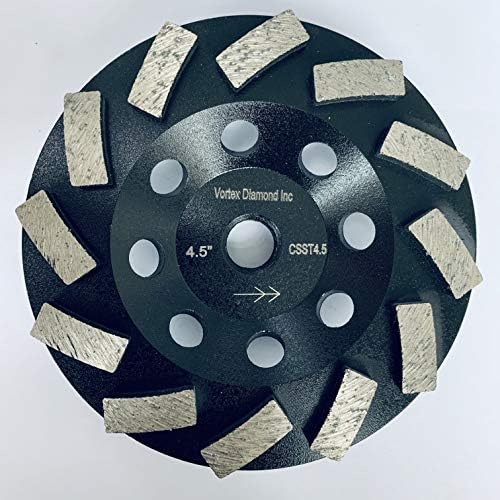 VORTEX DIAMOND CSST 7-инчов Стандартен Diamond Шлайфане кръг с Сегментирани турбо-чаша за бетона разтвор с резба 5/8