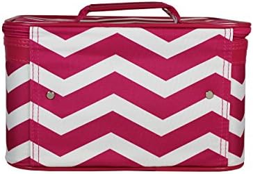 Набор от женските козметични чанти World Traveler от 2 теми, Розова тапицерия Зебра