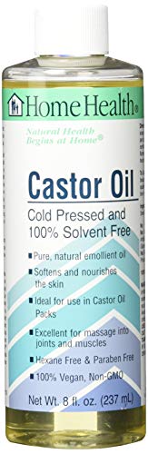 Оригинално рициново масло Home Health - 8 течни унции - Допринася за здравето на косата и кожата, Естествен овлажнител за кожата - Чисто, студено пресовано, без ГМО, без хек