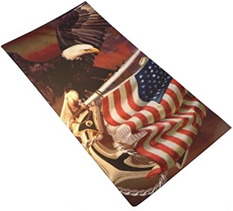 Американски Флаг Fly Eagle Военни Кърпи За Ръце От Микрофибър Супер Впитывающее Бързосъхнеща Кърпа Гъба