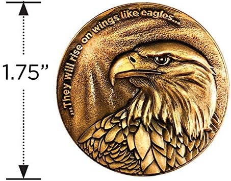 Монета Christian Eagle Challenge, Обемна опаковка от 9 парчета, Покритие Антично злато, Американският Белоглав орел и Исая