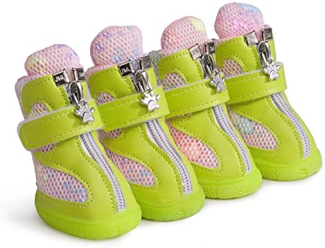 Обувки за малки кучета Hdwk & Hped, лятна обувки за кучета от дишаща мрежа, Розови Стилни обувки за момичета-кучета